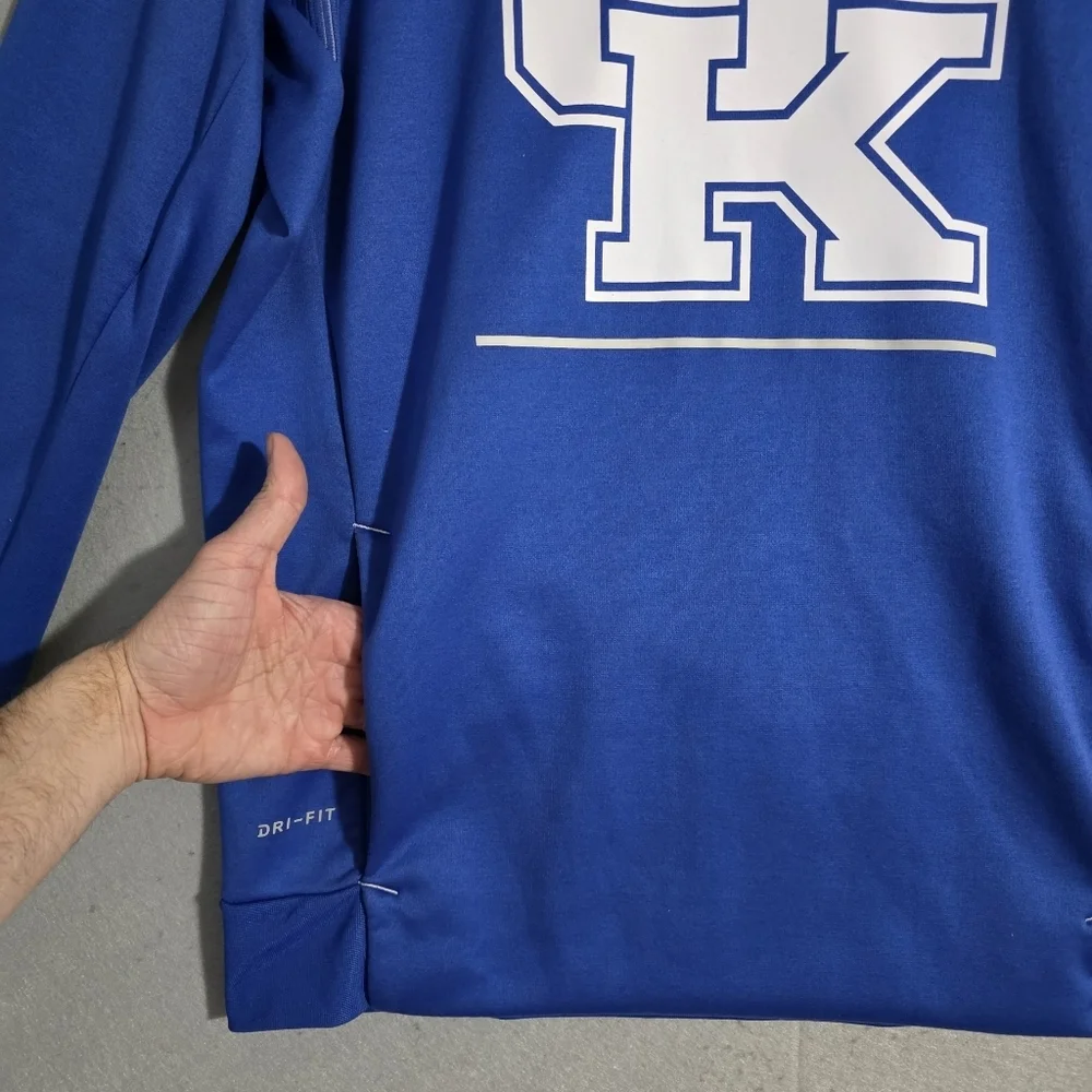 Nike Mens Dri Fit 2021 Kentucky Wildcats Tean Sideline Pullover Hoodie Size M